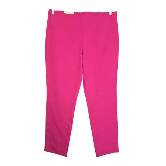 A New Day Pants Womens 12 Pink Skinny Ankle High Rise Bi-Stretch Fitted Career - Picture 1 of 14